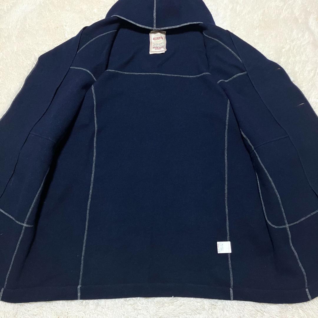 45rpm✨ オーバーサイズ ブランケットステッチ ウール スモックコート