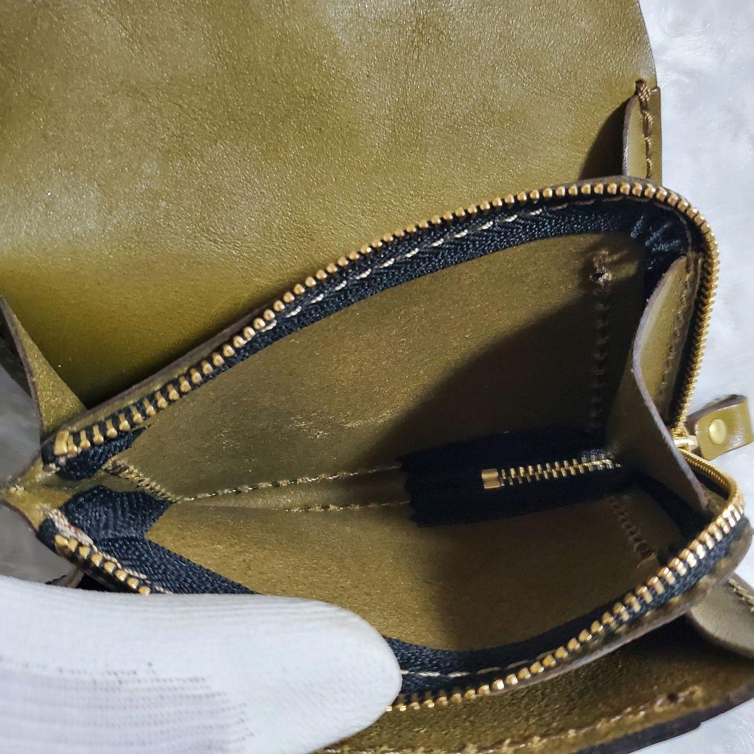 【未使用級】HERZ おめかしウォレット グリーン 現行 折財布