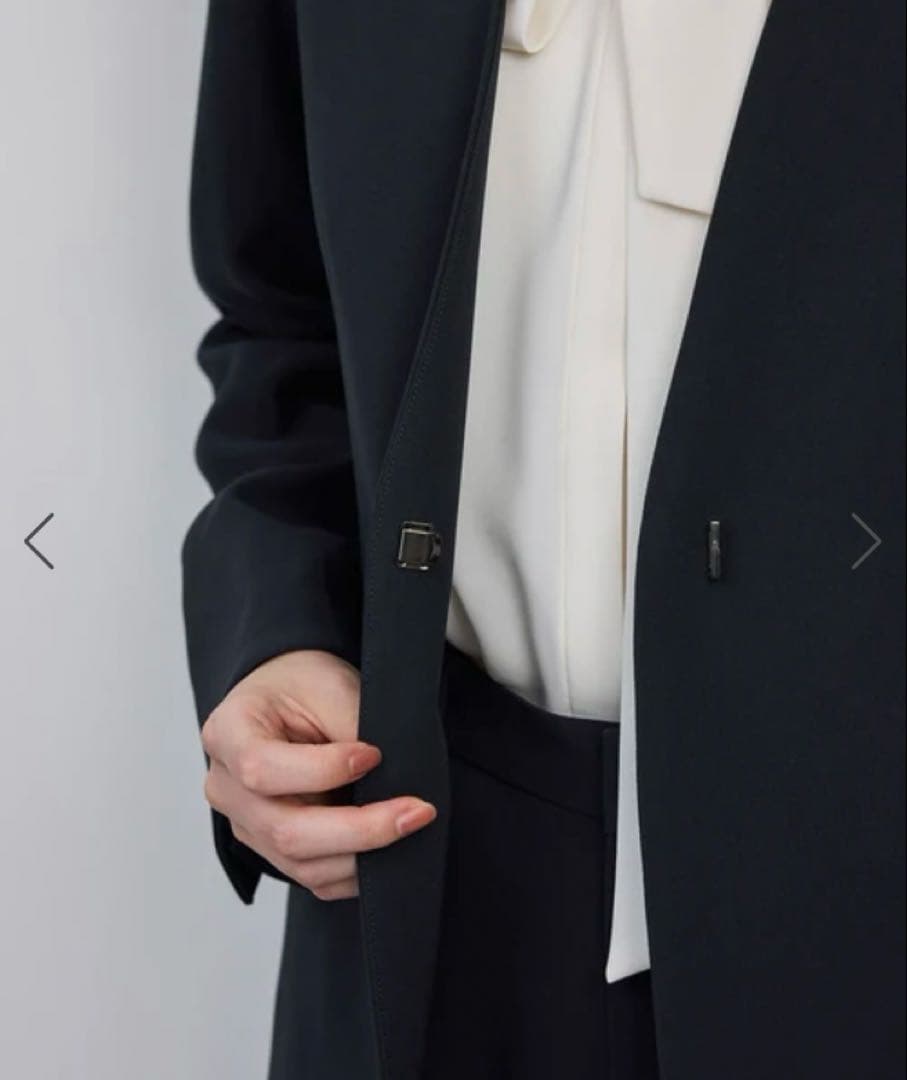 ROPE トリアセダブルクロスＶネックジャケット/イージーケア ネイビー スーツ