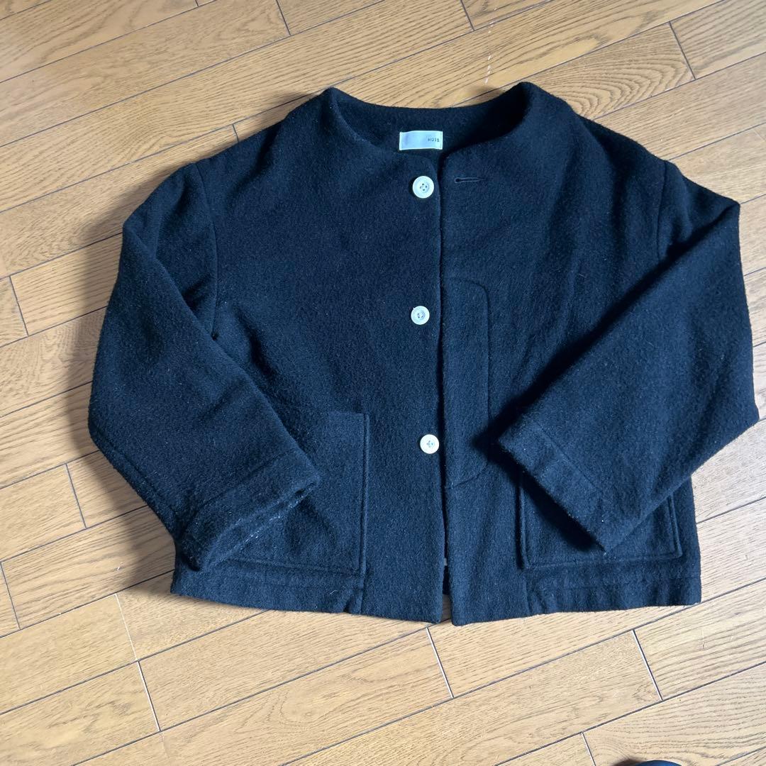 HUIS. 遠州織物　☆ウールフランネルコート