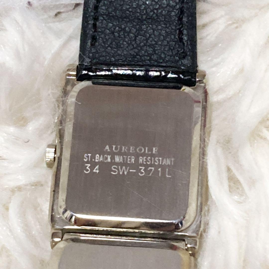 【新品未使用】 AUREOLE 腕時計 デュアルタイム レディース 黒