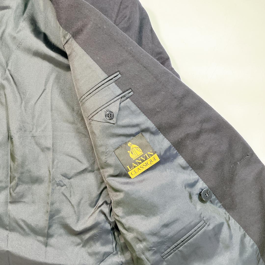 ランバンクラシック カシミヤ ダブル テーラードジャケット ST50-56 紺