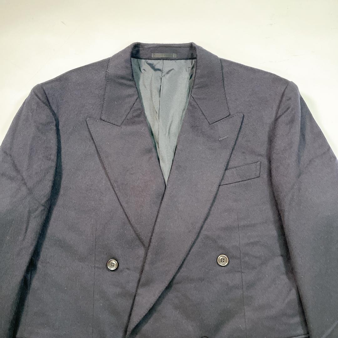 ランバンクラシック カシミヤ ダブル テーラードジャケット ST50-56 紺