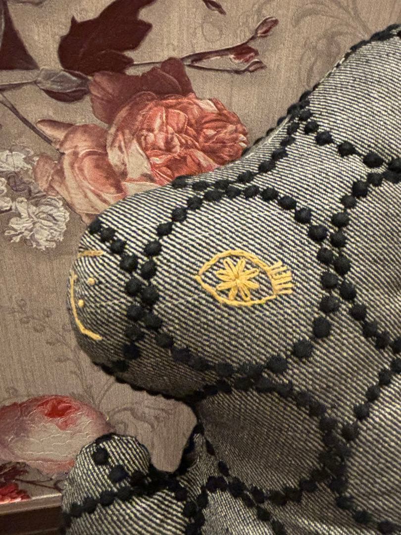 ポアロ 新品未使用 ミナペルホネン クッション tambourine 黒