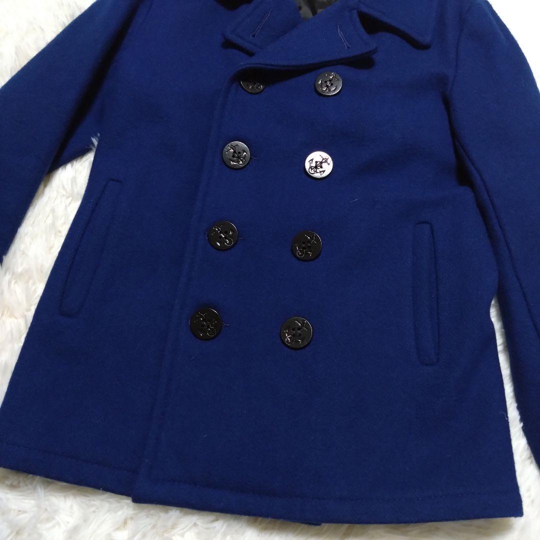 【美品 希少カラー】ショット ピーコート ジャケット ダブル ブルー M相当