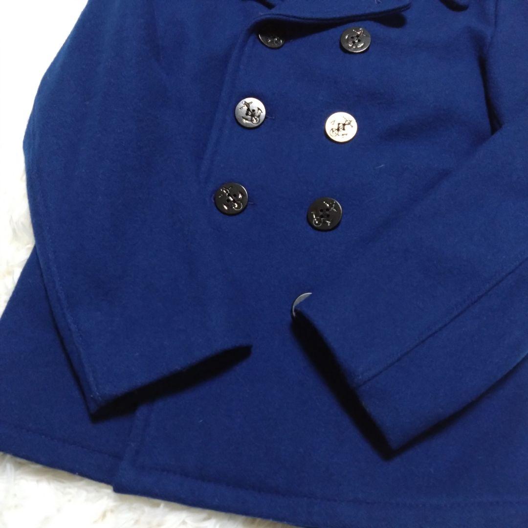 【美品 希少カラー】ショット ピーコート ジャケット ダブル ブルー M相当