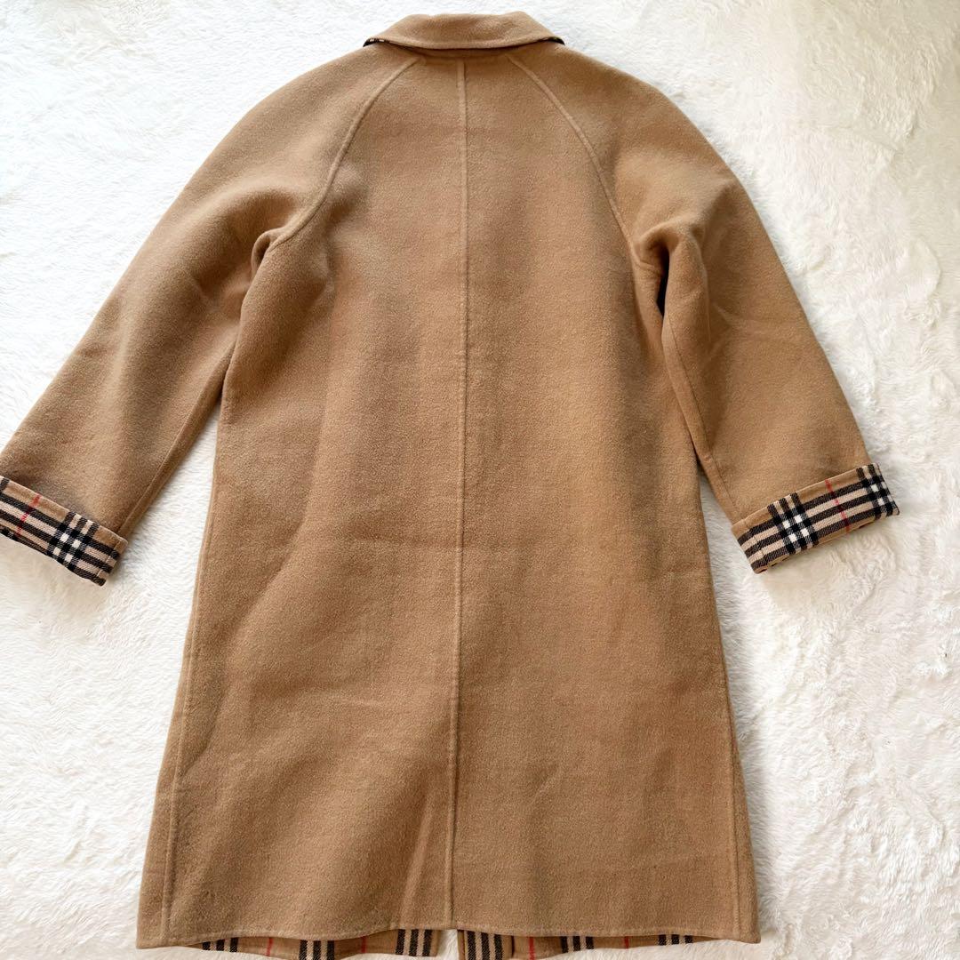 美品　バーバリーズ　チェスターコート　ノバチェック　カシミヤ M ベージュ