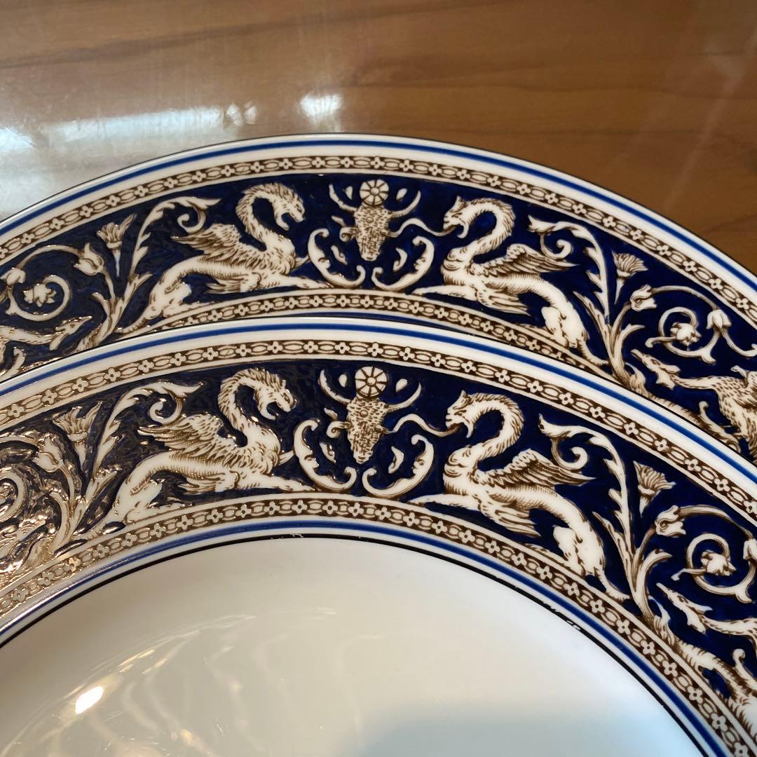 フロレンティーン　コバルト　フラワー　大皿　プレート　27㎝