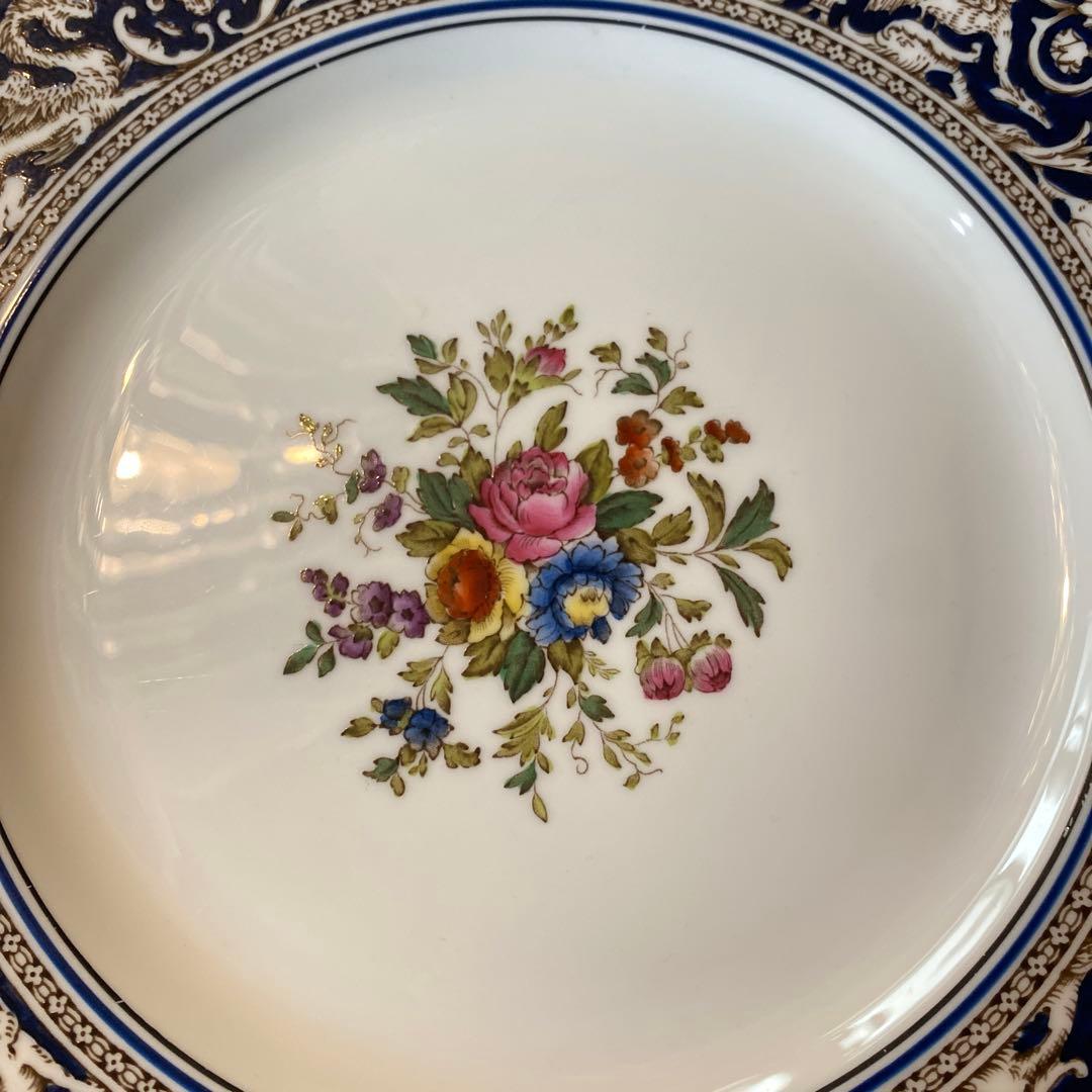 フロレンティーン　コバルト　フラワー　大皿　プレート　27㎝