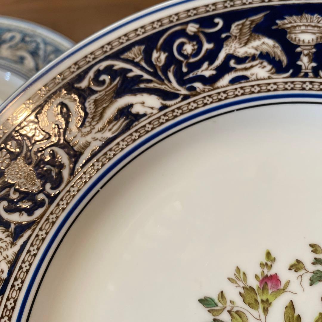 フロレンティーン　コバルト　フラワー　大皿　プレート　27㎝