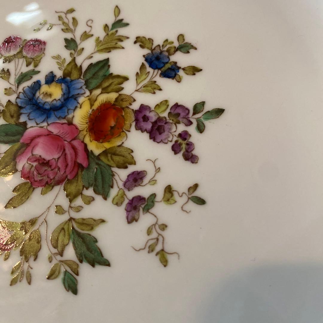 フロレンティーン　コバルト　フラワー　大皿　プレート　27㎝