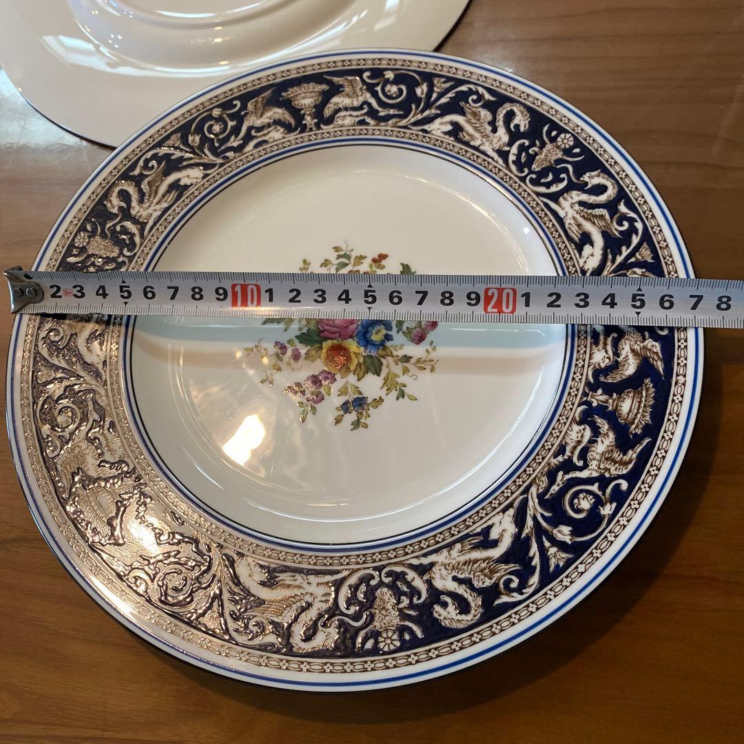 フロレンティーン　コバルト　フラワー　大皿　プレート　27㎝