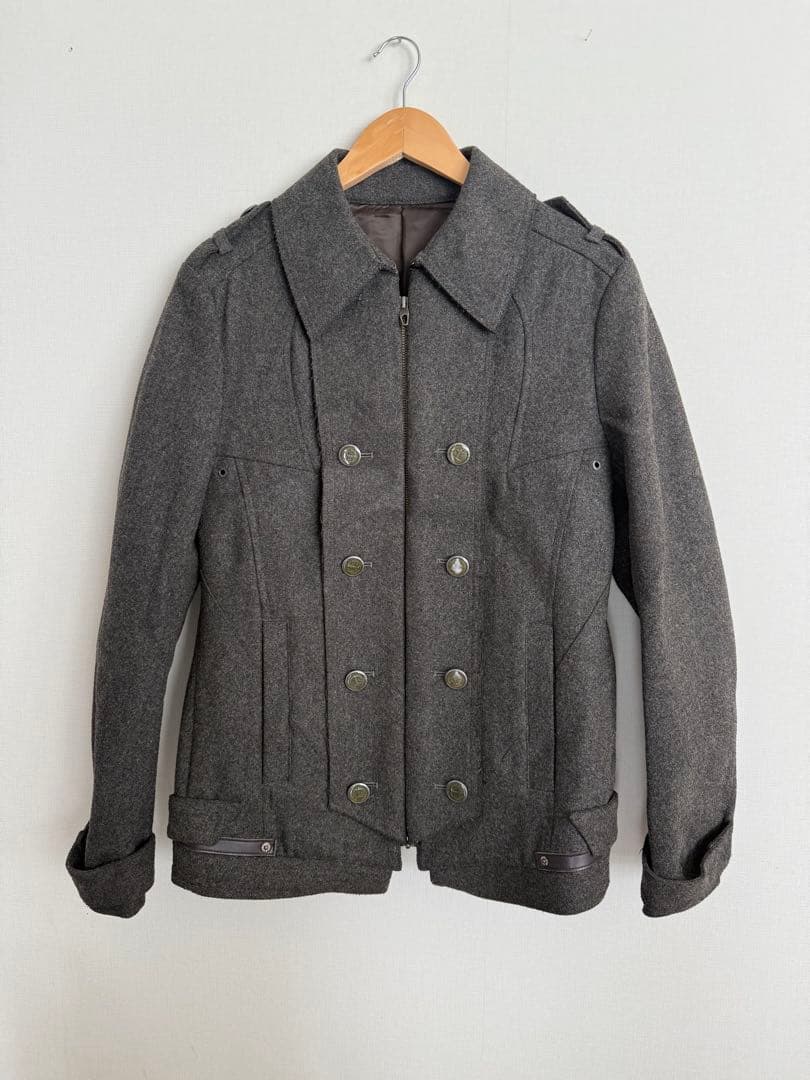 【メルカリ内最安】 PPFM ナポレオンジャケット ウール グレー