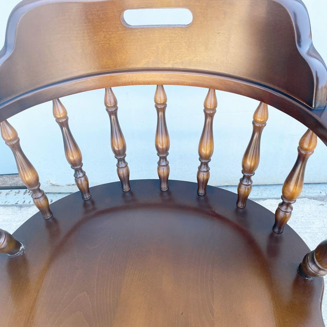 【送料込】飛騨産業 キツツキ アンティーク ウィンザーチェア アームチェア③