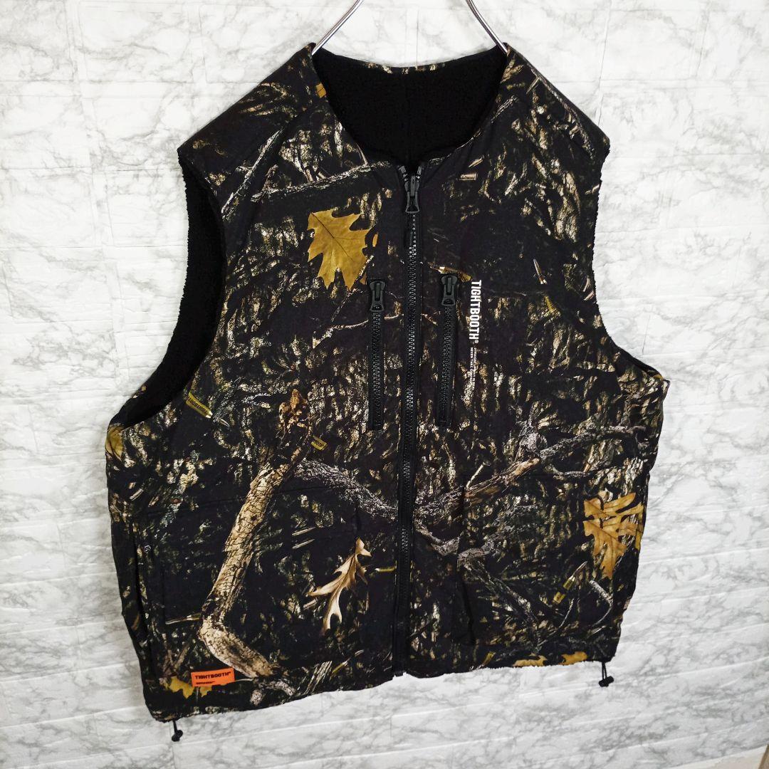 【TIGHTBOOTH】リアルツリー　リバーシブル　中綿ベスト