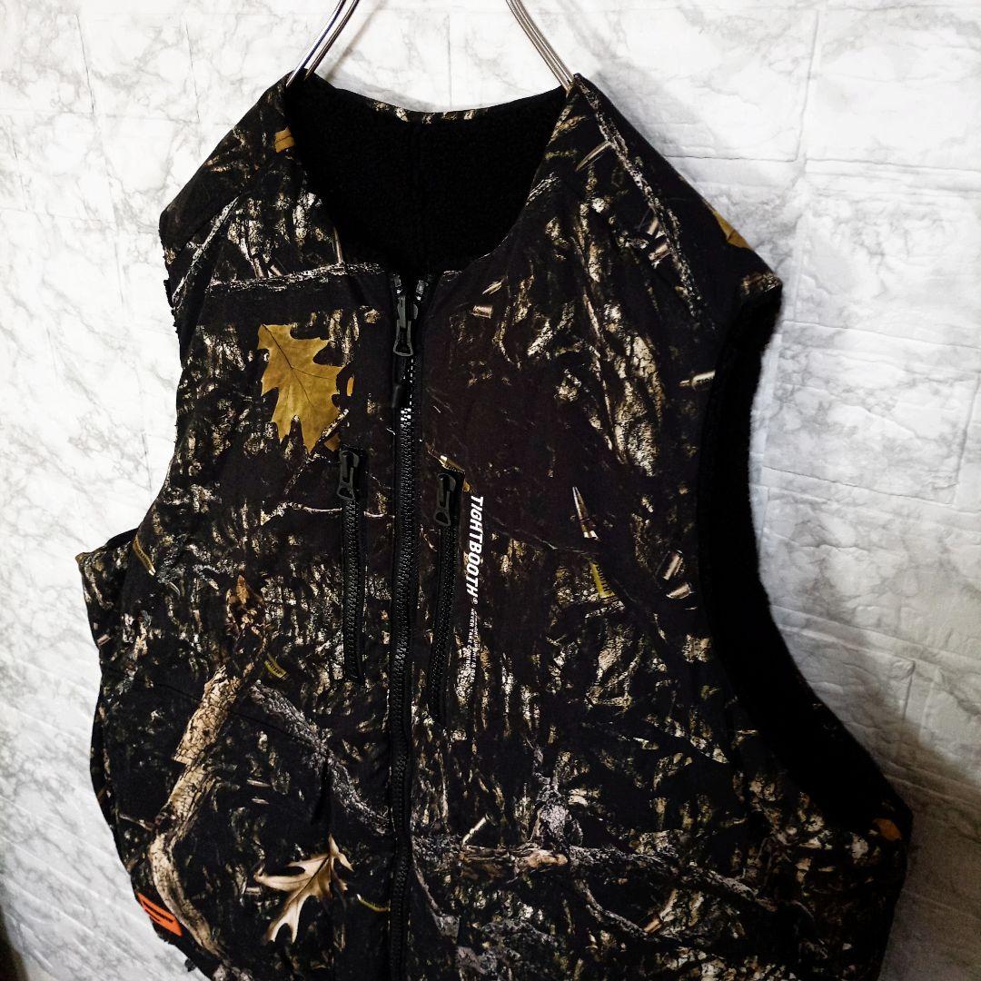 【TIGHTBOOTH】リアルツリー　リバーシブル　中綿ベスト