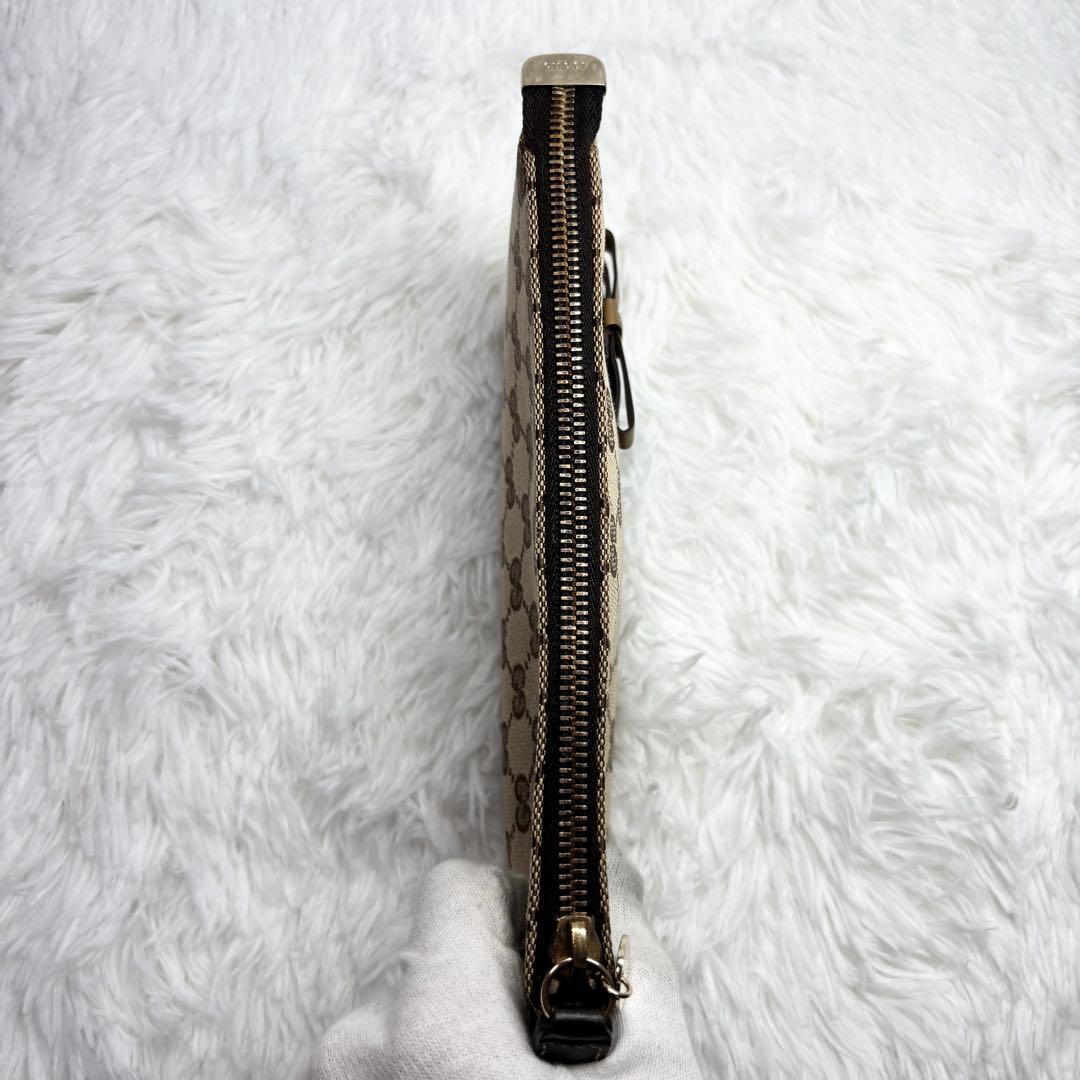 ✨箱あり✨ グッチ GGキャンバス フレンチブル ポーチ ストラップ ベージュ