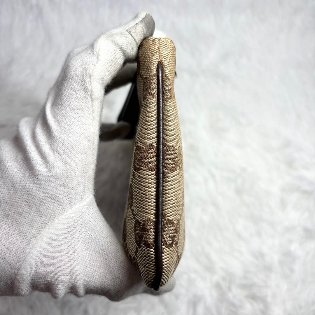 ✨箱あり✨ グッチ GGキャンバス フレンチブル ポーチ ストラップ ベージュ