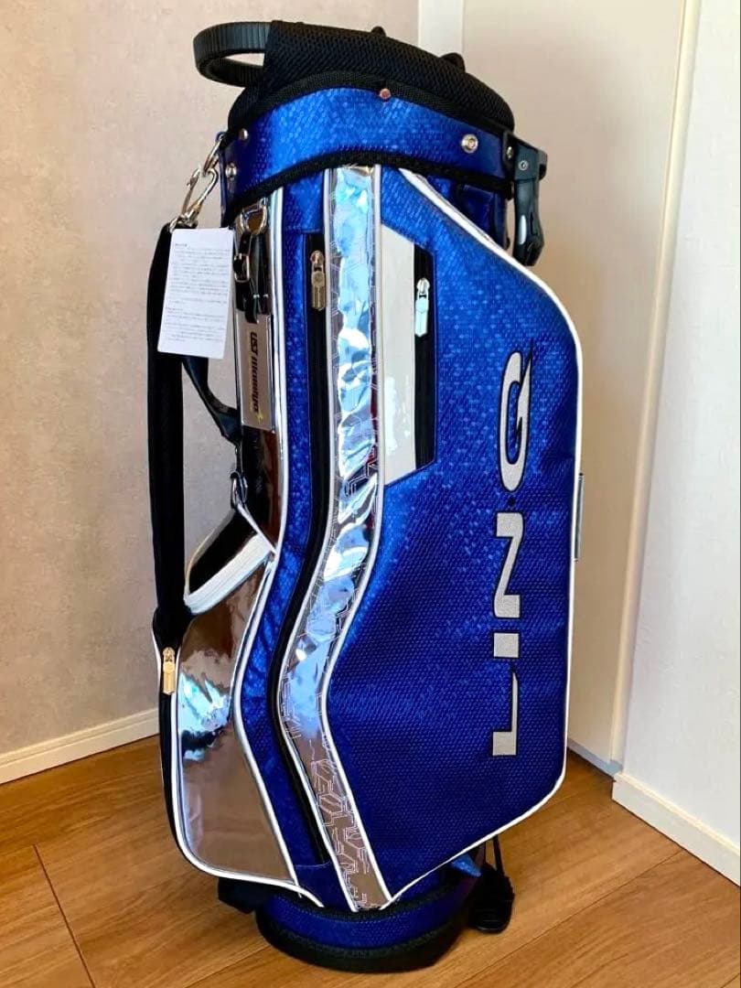 【新品】USTマミヤ スタンド式キャディバッグ（ブルー）