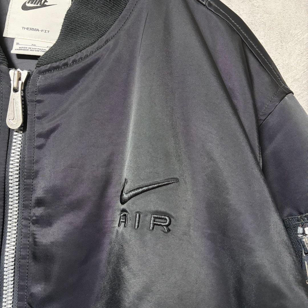 Nike AIR XL 黒 MA-1 ボンバー ジャケット 人気サイズ ブラック