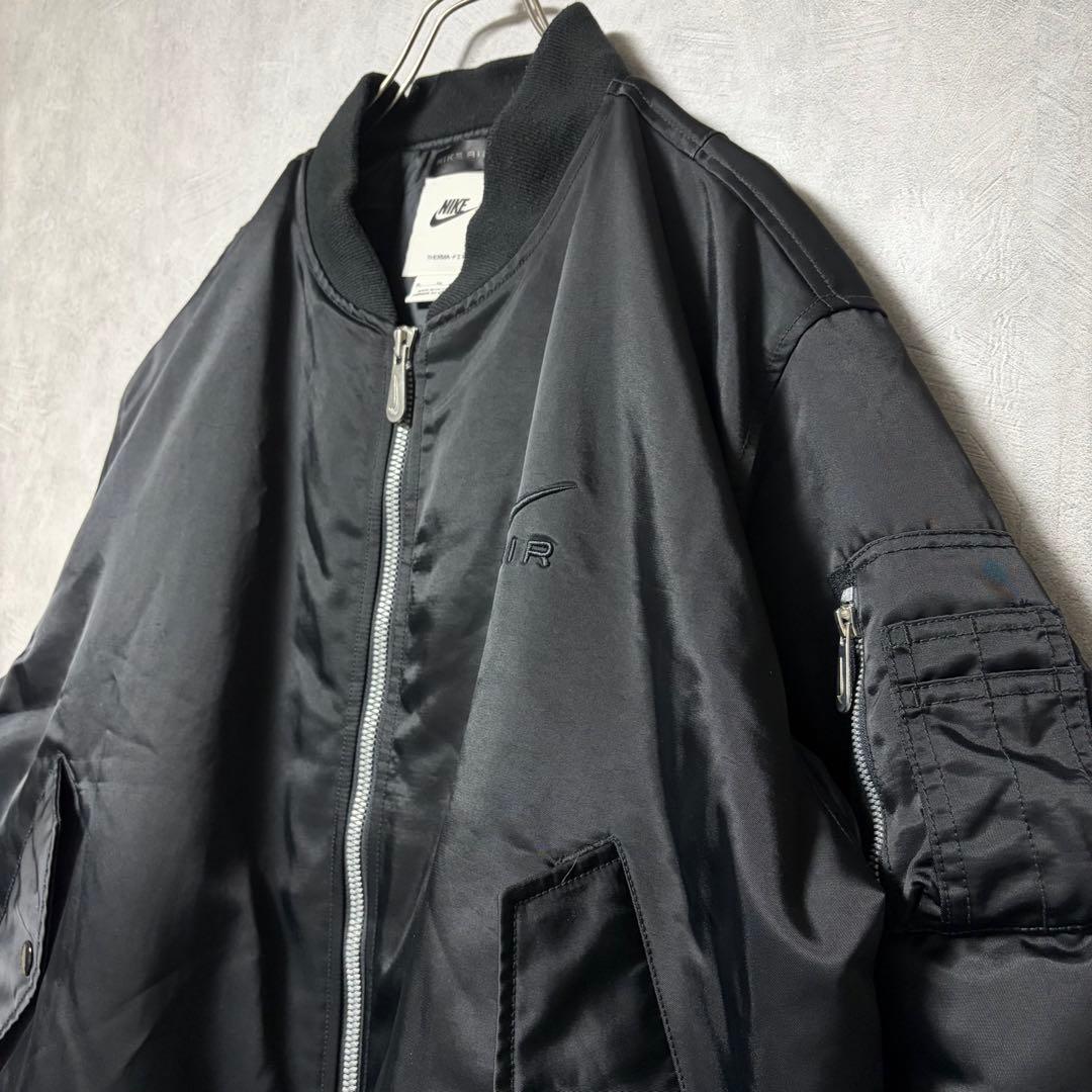Nike AIR XL 黒 MA-1 ボンバー ジャケット 人気サイズ ブラック