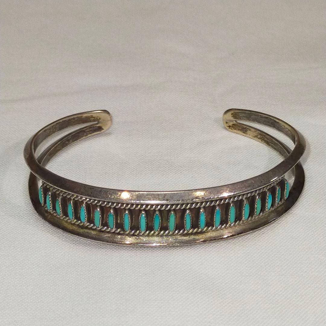 VINTAGE インディアン ジュエリー ズニ族 ターコイズバングル