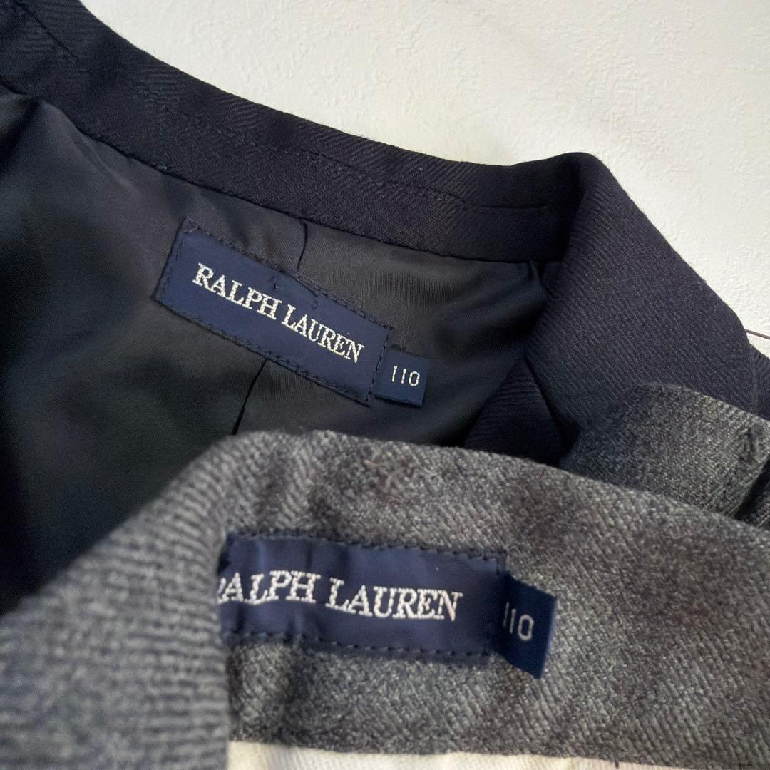 美品 ラルフローレン 4点セット フォーマル　110 スーツ 紺ブレ ネイビー