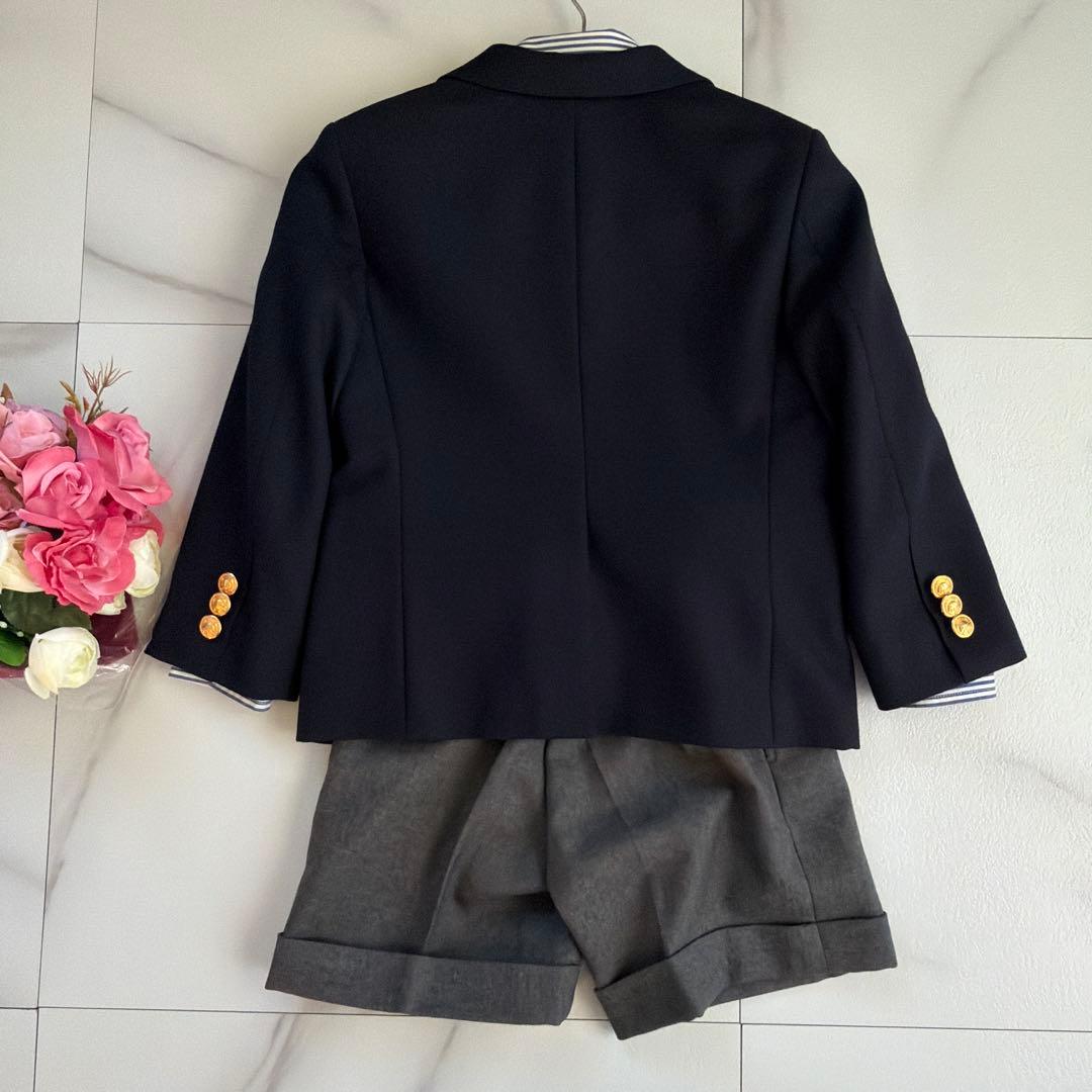 美品 ラルフローレン 4点セット フォーマル　110 スーツ 紺ブレ ネイビー