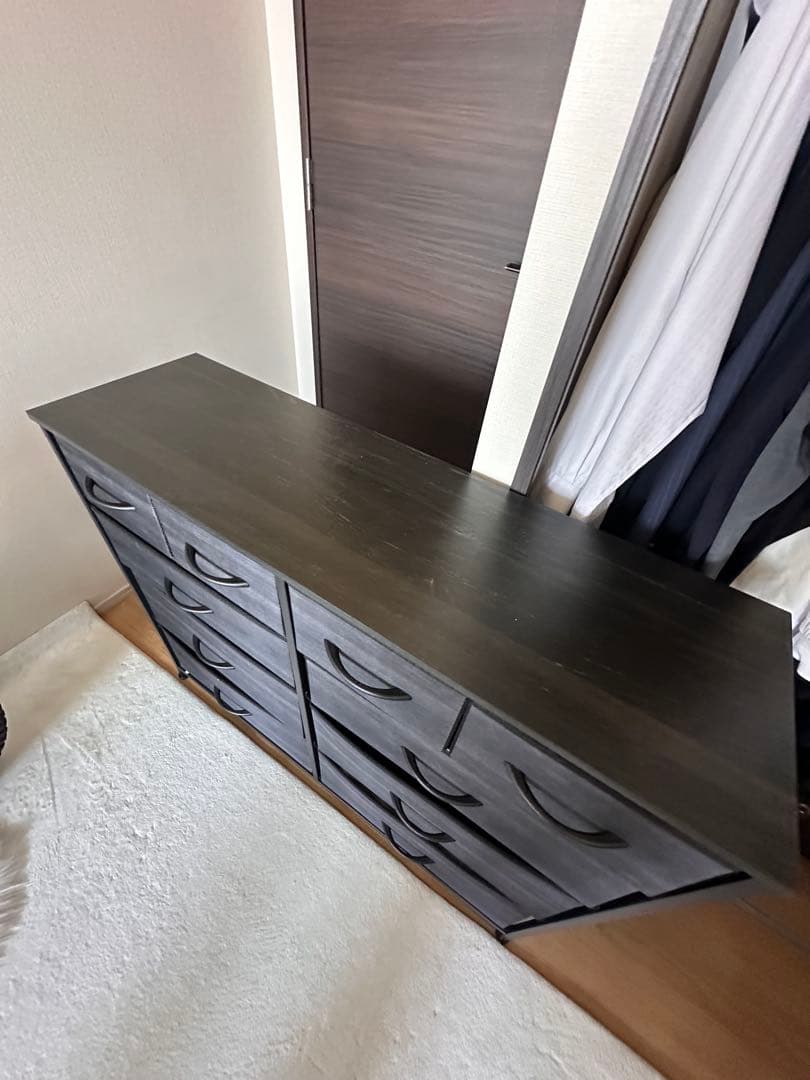 チェスト　ブラック木目　送料込み