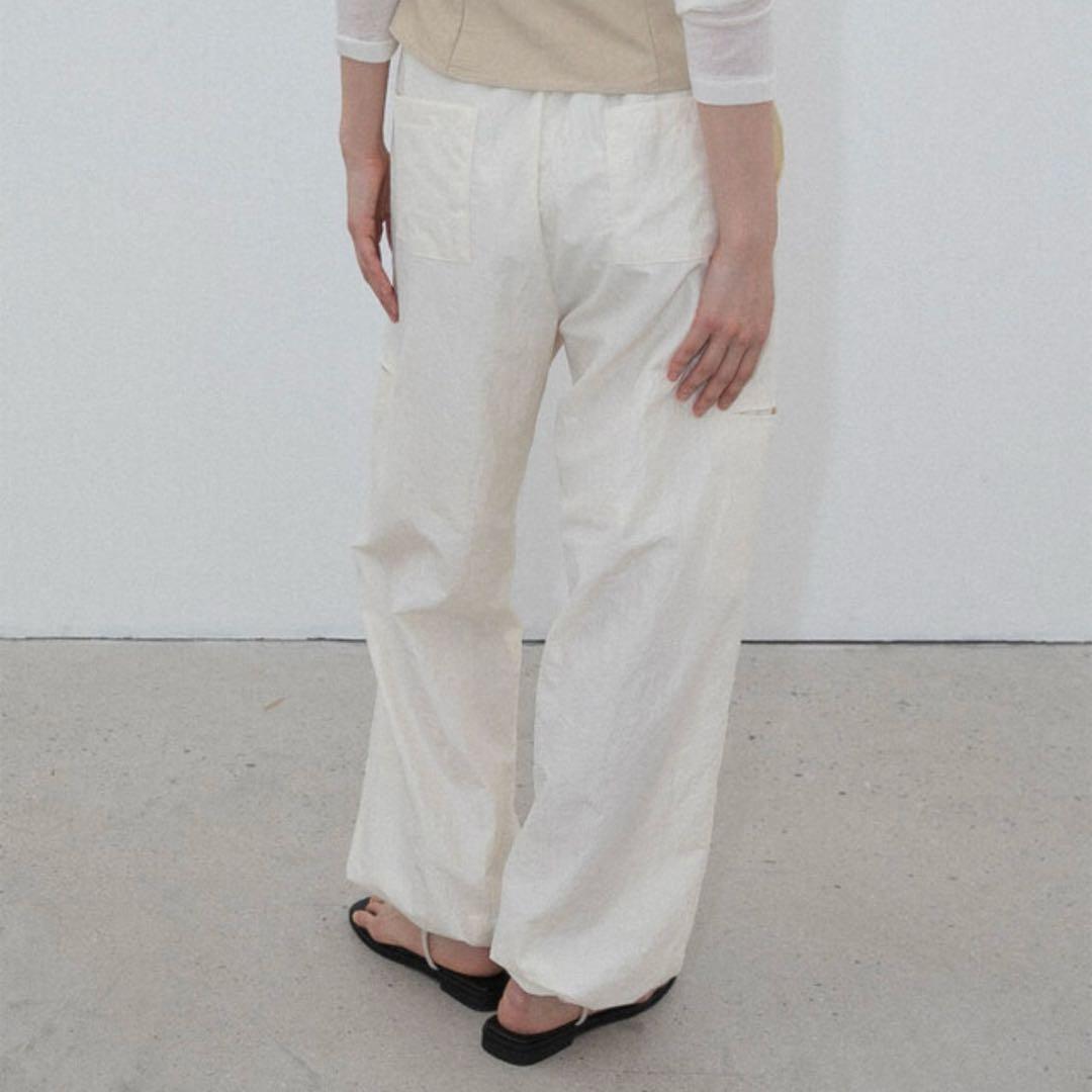 【新品未使用】OHOTORO Nylon Cargo Pants ivory S