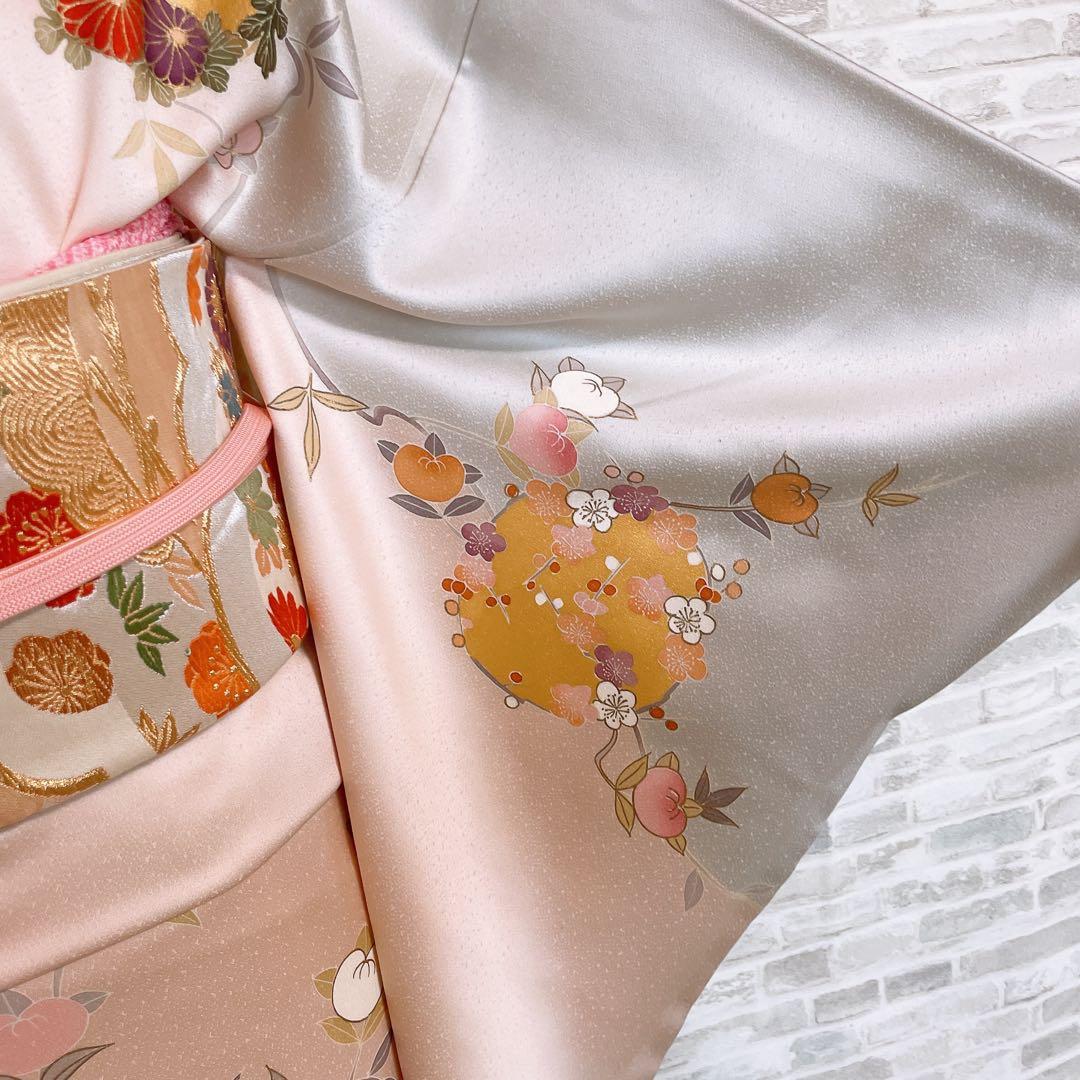 訪問着　フルセット　花丸紋　橘　ますいわ屋　金彩加工　着物　L4