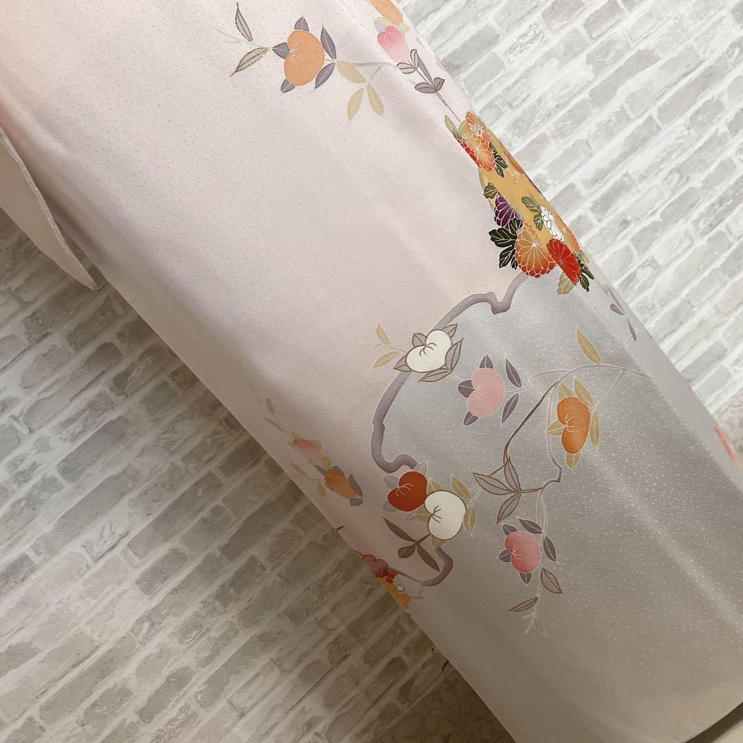 訪問着　フルセット　花丸紋　橘　ますいわ屋　金彩加工　着物　L4