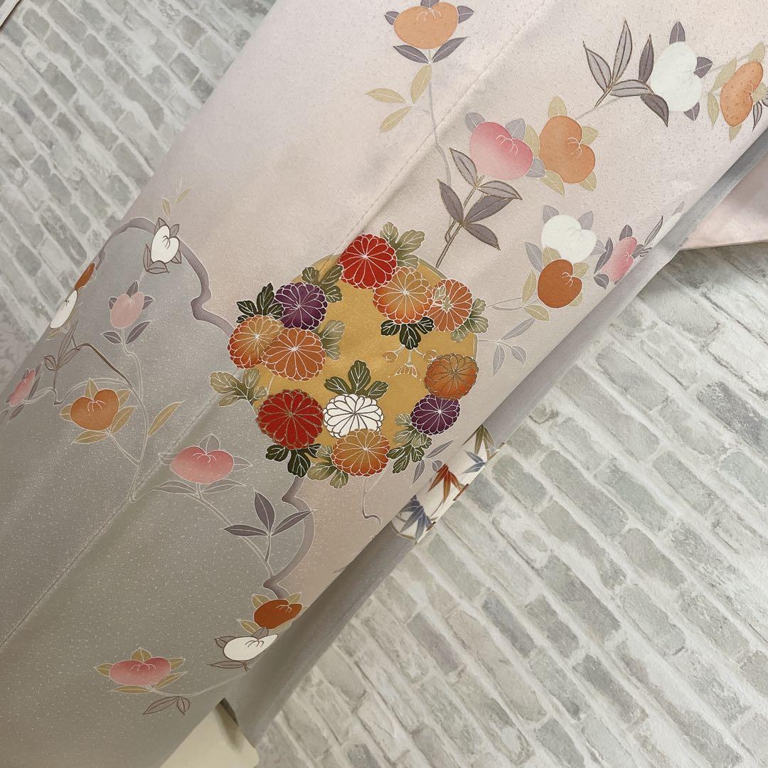 訪問着　フルセット　花丸紋　橘　ますいわ屋　金彩加工　着物　L4