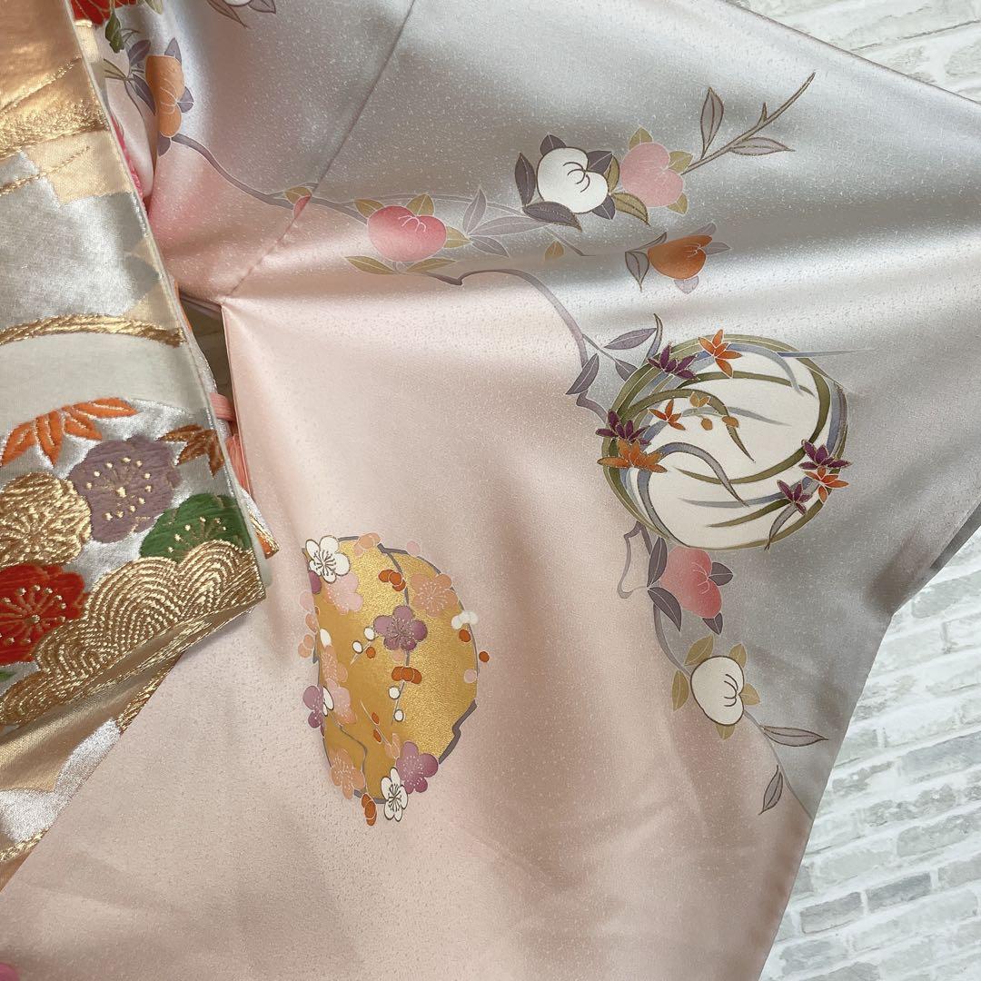 訪問着　フルセット　花丸紋　橘　ますいわ屋　金彩加工　着物　L4