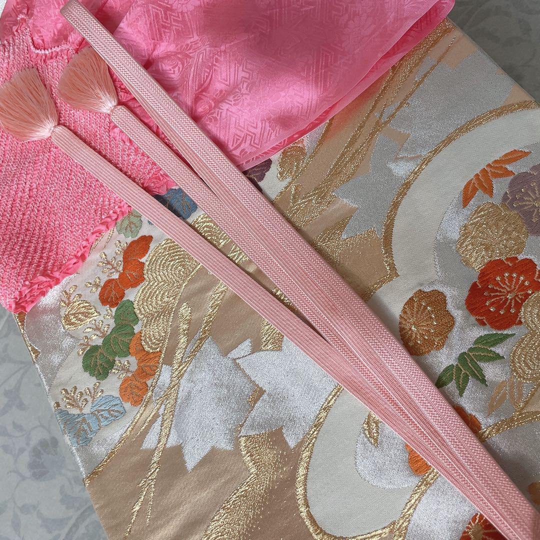 訪問着　フルセット　花丸紋　橘　ますいわ屋　金彩加工　着物　L4