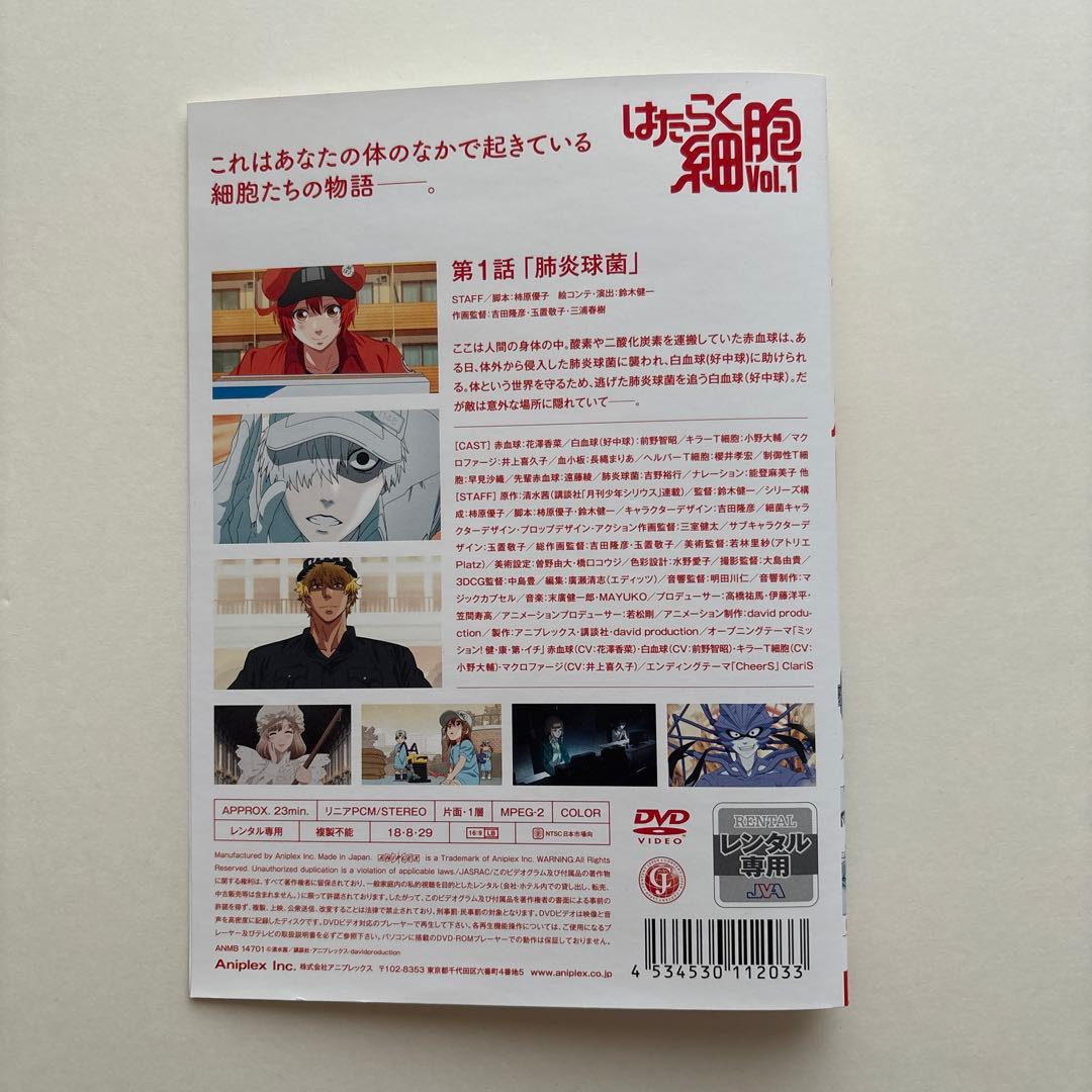 はたらく細胞全7巻・特別編1巻　DVD
