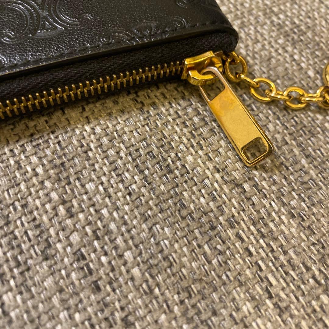【正規品】セリーヌ　CELINE 黒 レザー ケース 財布　カードケース