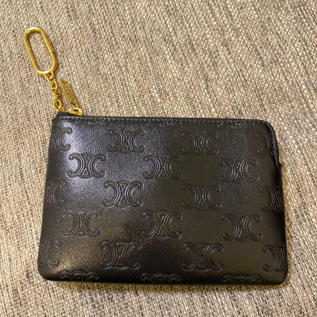 【正規品】セリーヌ　CELINE 黒 レザー ケース 財布　カードケース
