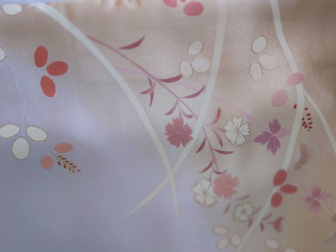 ✨️最終値下げ✨️染め分け訪問着 誂え✨️淡いラベンダー色✨️淡いレモンイエロー