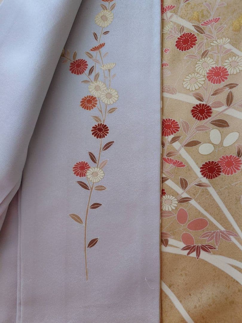 ✨️最終値下げ✨️染め分け訪問着 誂え✨️淡いラベンダー色✨️淡いレモンイエロー