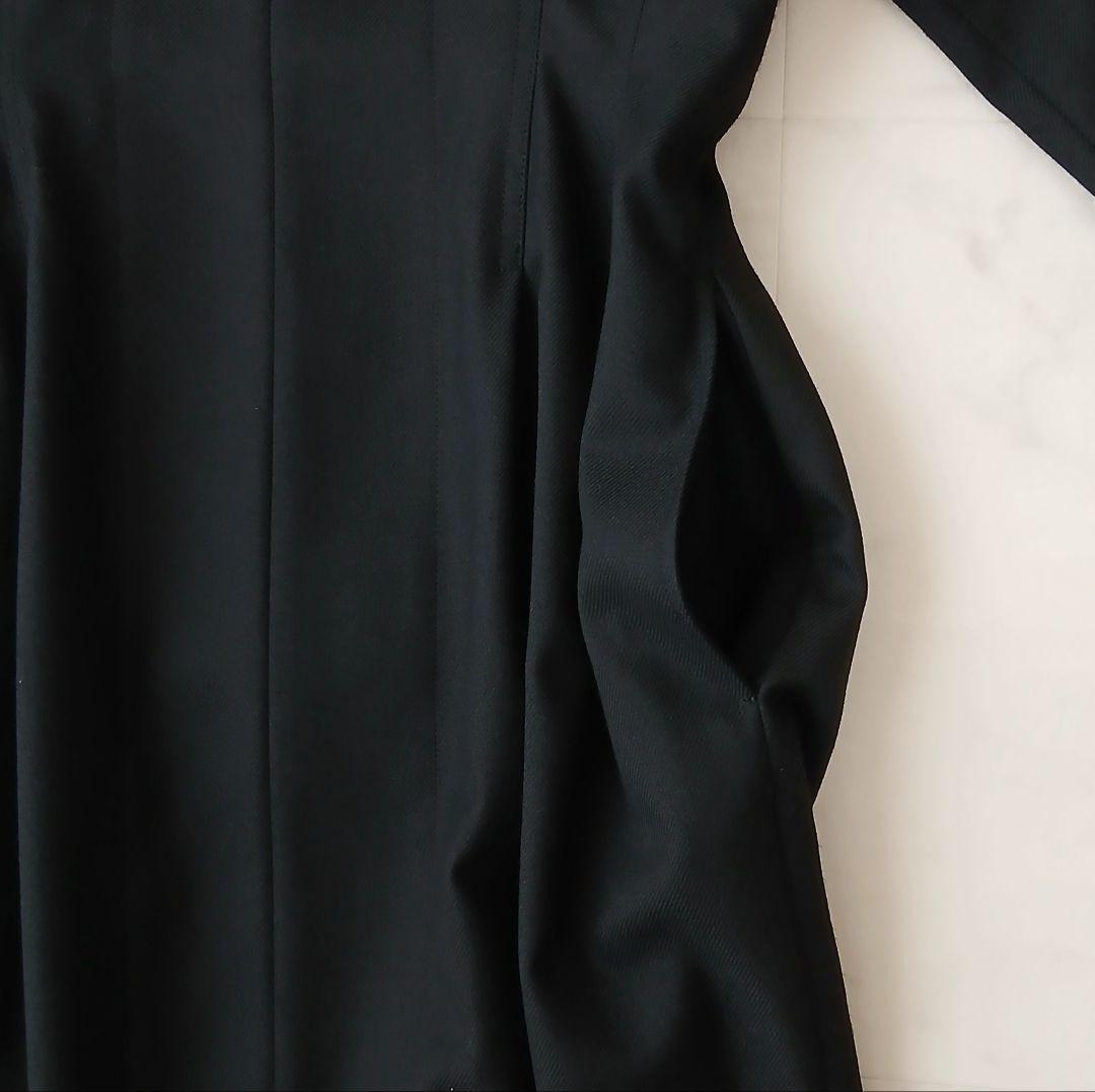 美品 ヴェルメイユパーイエナ ツイルウエストシェイプ パフスリーブワンピース S