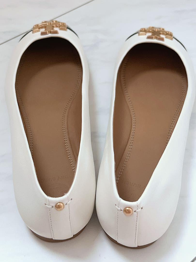 フラットシューズ ホワイト ブラック