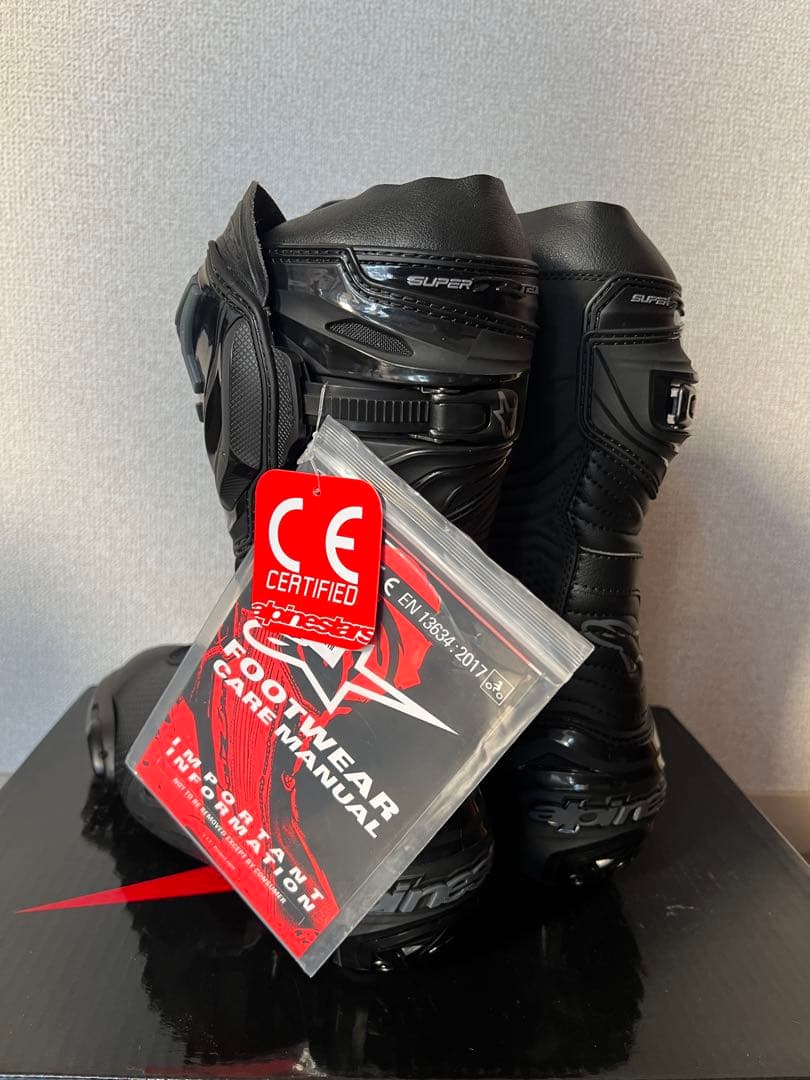 新品タグ付き　Alpinestars Supertech R ブラックブーツ