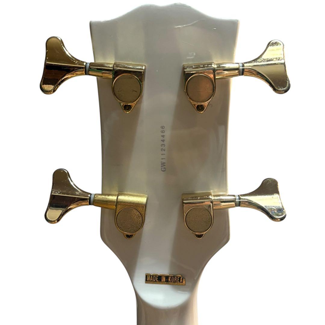 レフティー 左利き GrassRoots レスポール ベース 白 ソフトケース付