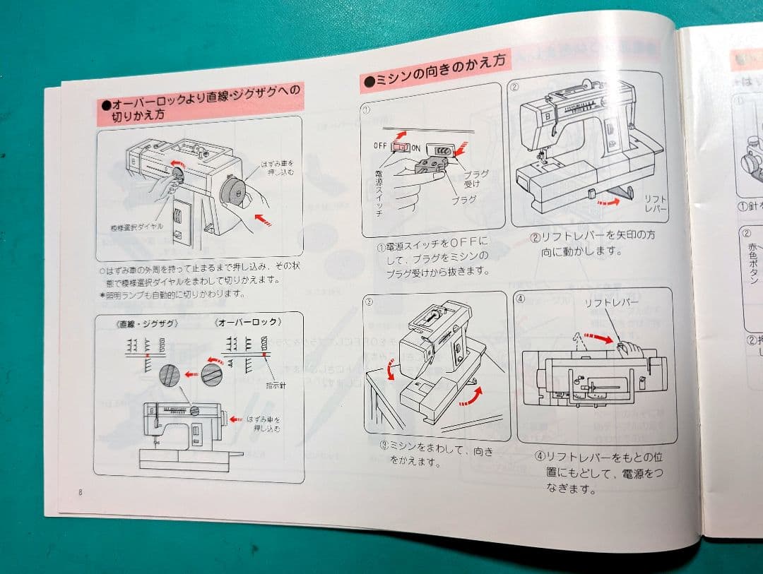 ❤️整備済 好調 二役 ジャノメコンビ 2300SX ジグザグ＆ロックミシン