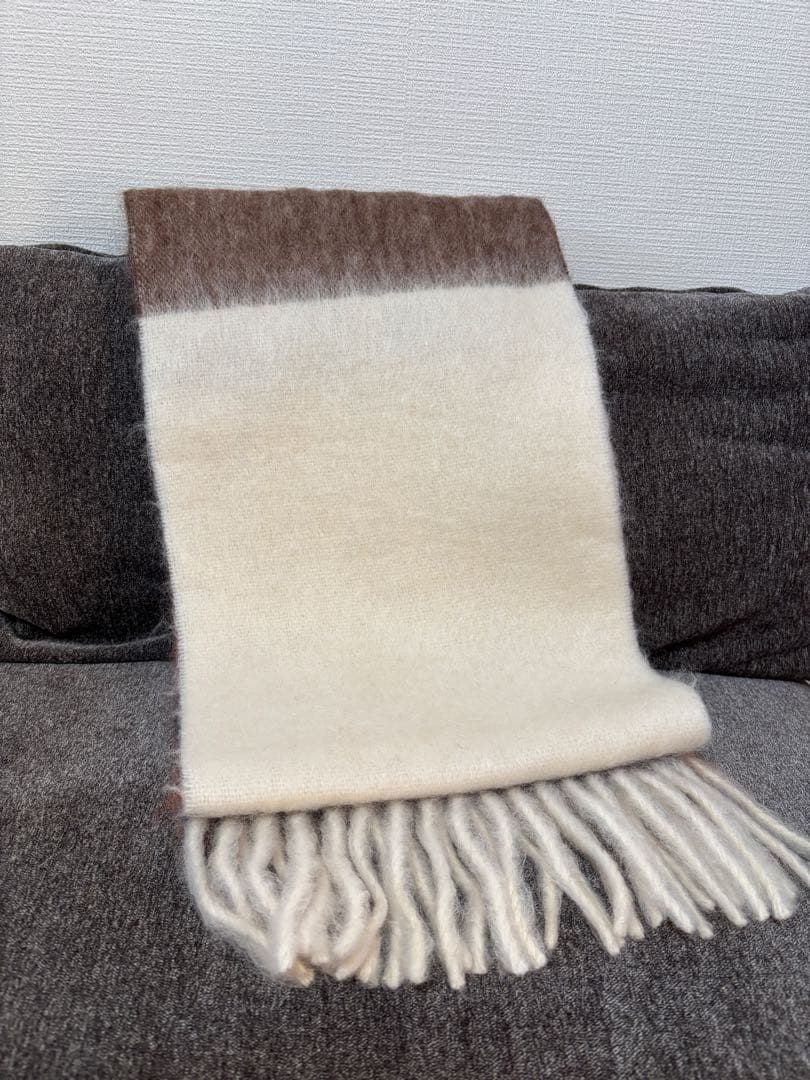 TOMORROWLAND マフラー　モヘヤウール ナイロン ステップダイストール