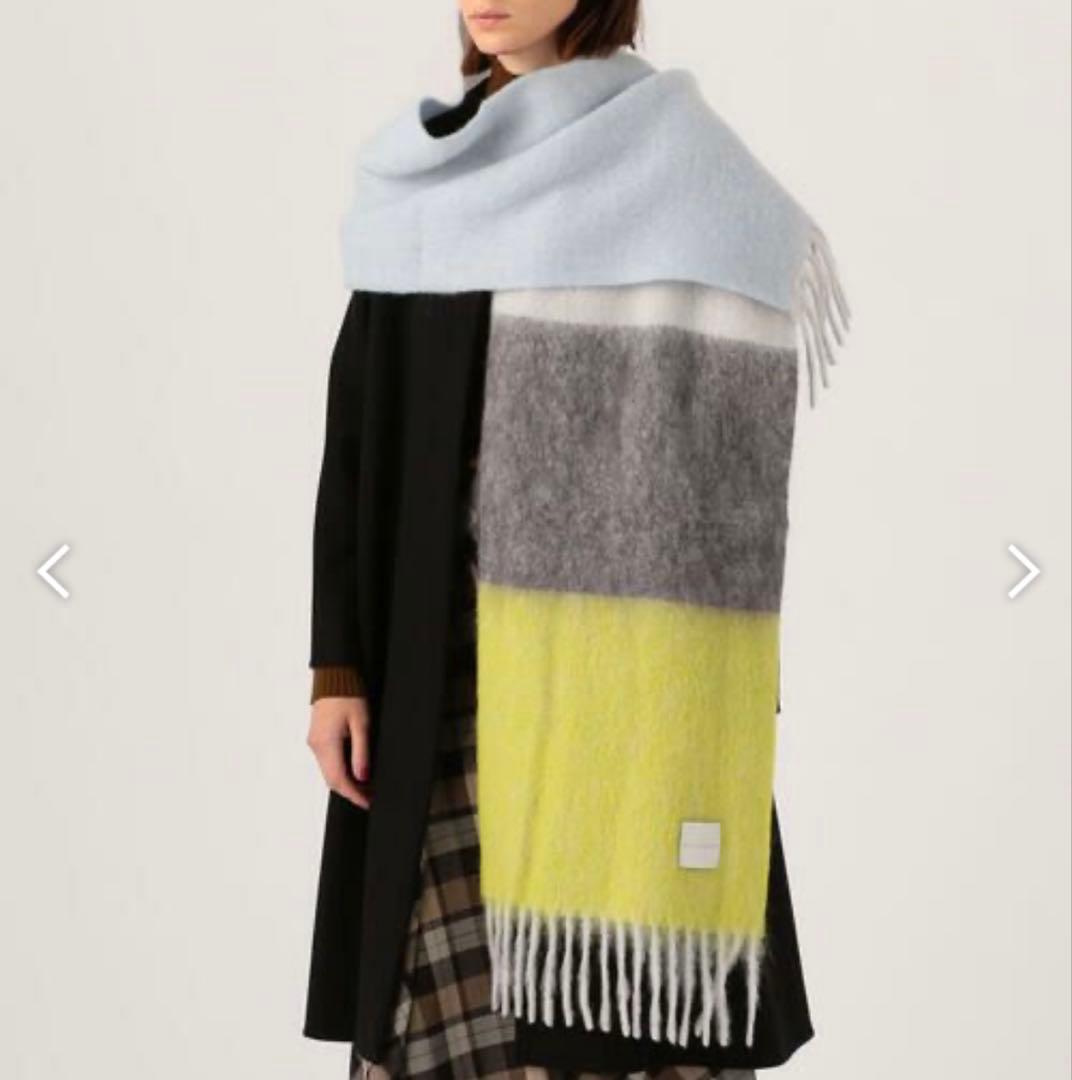 TOMORROWLAND マフラー　モヘヤウール ナイロン ステップダイストール