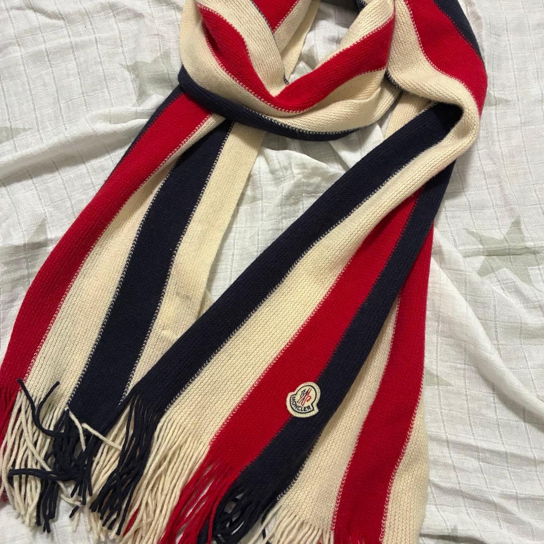 MONCLER トリコロールカラー　マフラー