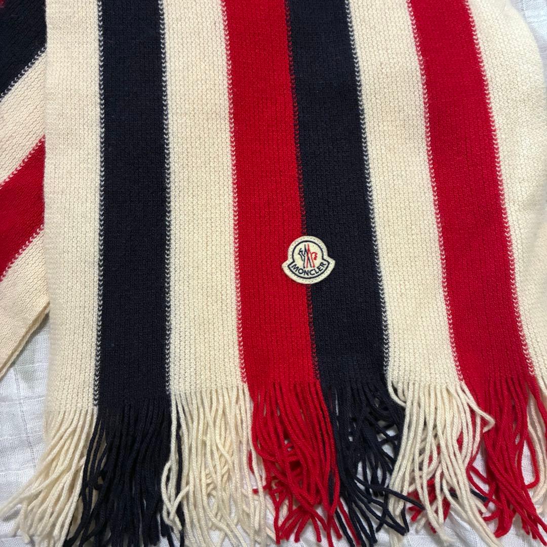 MONCLER トリコロールカラー　マフラー