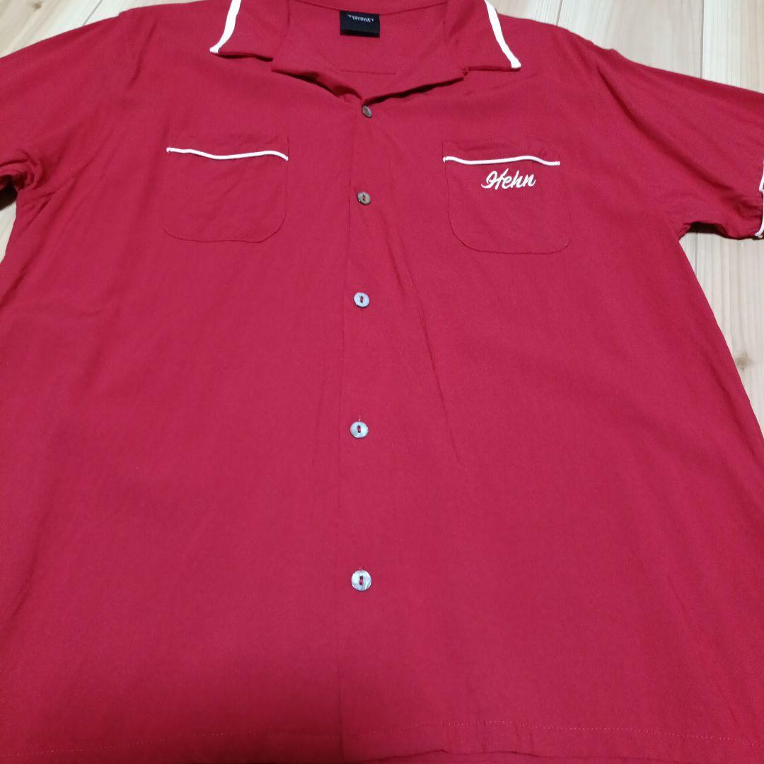 藤井風 ボウリングシャツ 半袖 ヘンレコ ユニフォーム 赤 L